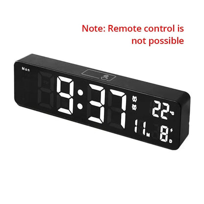 13/16 Inches Large LED Digital Wall Clock ,Wall Mounted Remote Control Temperature Date Week Display Timer Dual Alarm Clock acacuss