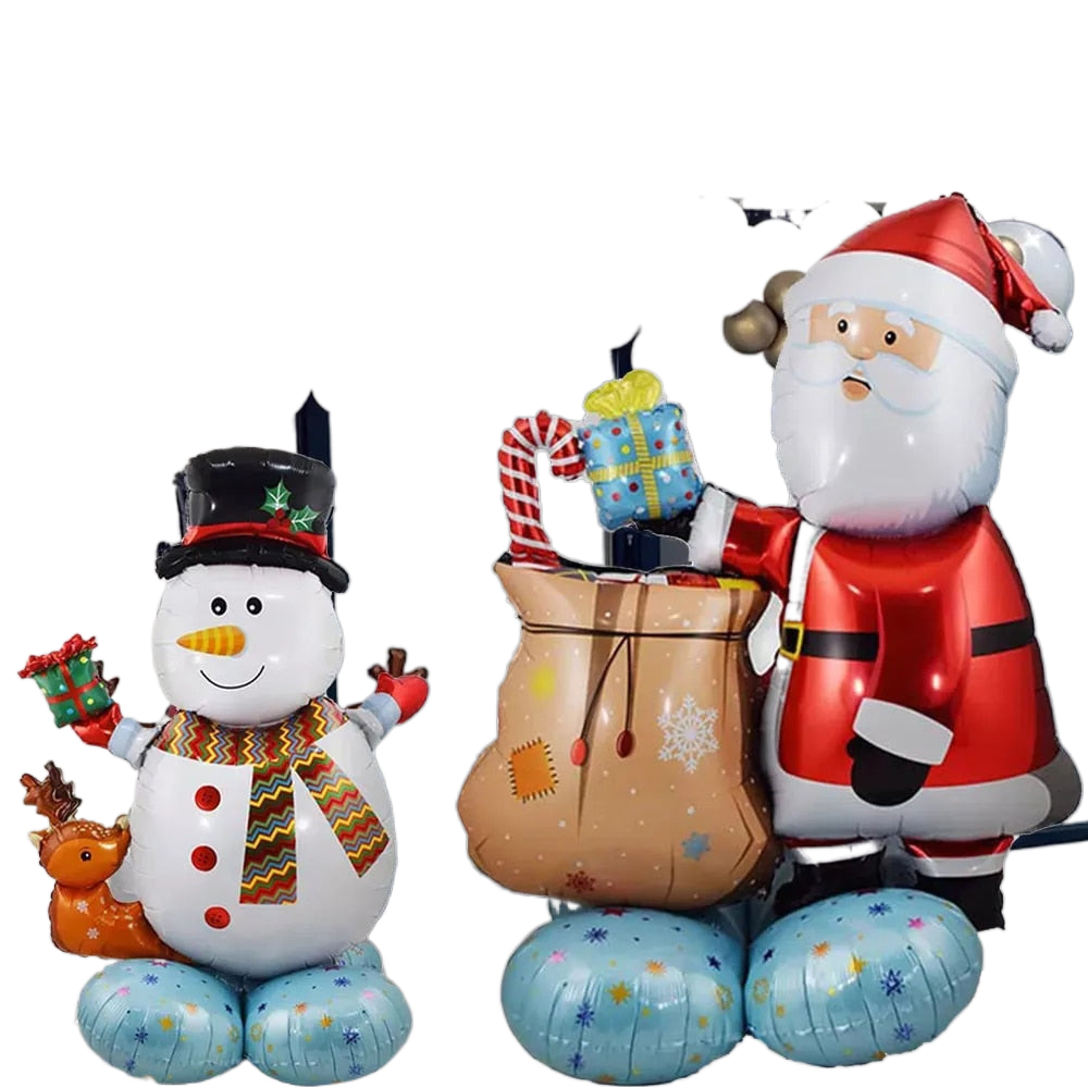 Christmas Foil Santa Claus Balloons Snowman Elk Christmas Tree Balloons for Xmas Inflatable Party Decorations Home Party Decor acacuss