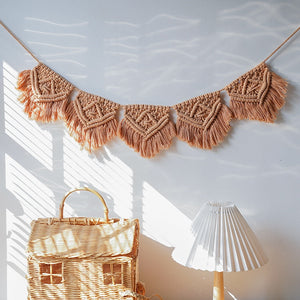 15*100CM Nordic Hand-woven Tassel Tapestry Bohemian Wall Hanging Decoration Home Homestay Decorative Pendant Aesthetic Room Deco acacuss