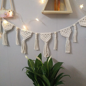 15*100CM Nordic Hand-woven Tassel Tapestry Bohemian Wall Hanging Decoration Home Homestay Decorative Pendant Aesthetic Room Deco acacuss