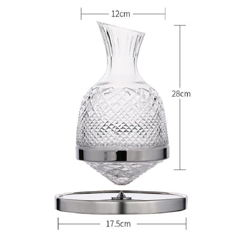 1500ml Creativity Crystal Glass Cup Rotation Tumbler Wine Aerator Decanter Glass Cup For Wine Glasses Mug Cup Creative Gifts acacuss