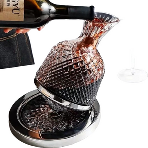 1500ml Creativity Crystal Glass Cup Rotation Tumbler Wine Aerator Decanter Glass Cup For Wine Glasses Mug Cup Creative Gifts acacuss