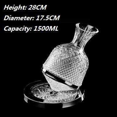 1500ml Creativity Crystal Glass Cup Rotation Tumbler Wine Aerator Decanter Glass Cup For Wine Glasses Mug Cup Creative Gifts acacuss