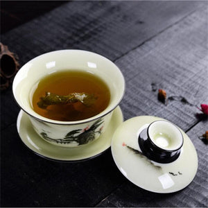 150ml Creative chinese landscape painting Gaiwan Tea Set Ceramic Teaware Sets Tea Set Teapot Teaset Tea Cups Of Tea Ceremony acacuss