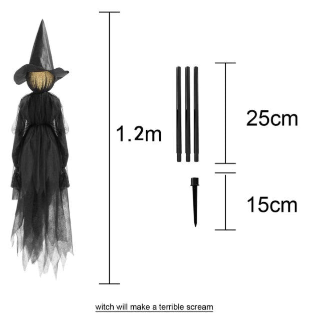 170cm Halloween Light-Up Witches Ghost Halloween Decoration Horror Props Creepy Skeleton For Halloween Decoration acacuss