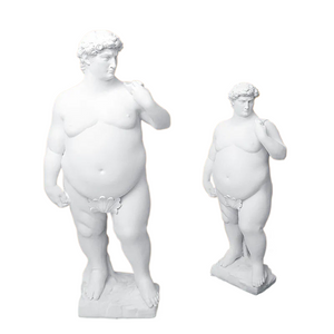 Creative Fat David Portrait Sculpture Resin Craft Human Body Abstract Statue Home Decor Desktop Ornaments Garden Art Decoration acacuss