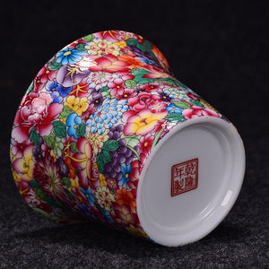 175ml Jingdezhen Exquisite Pastel Tea Tureen Handmade Gaiwan Ceramics Tea Bowl Chinese Tea set Accessories Household Drinkware acacuss