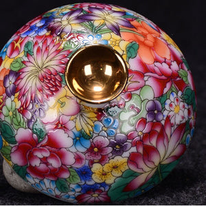 175ml Jingdezhen Exquisite Pastel Tea Tureen Handmade Gaiwan Ceramics Tea Bowl Chinese Tea set Accessories Household Drinkware acacuss