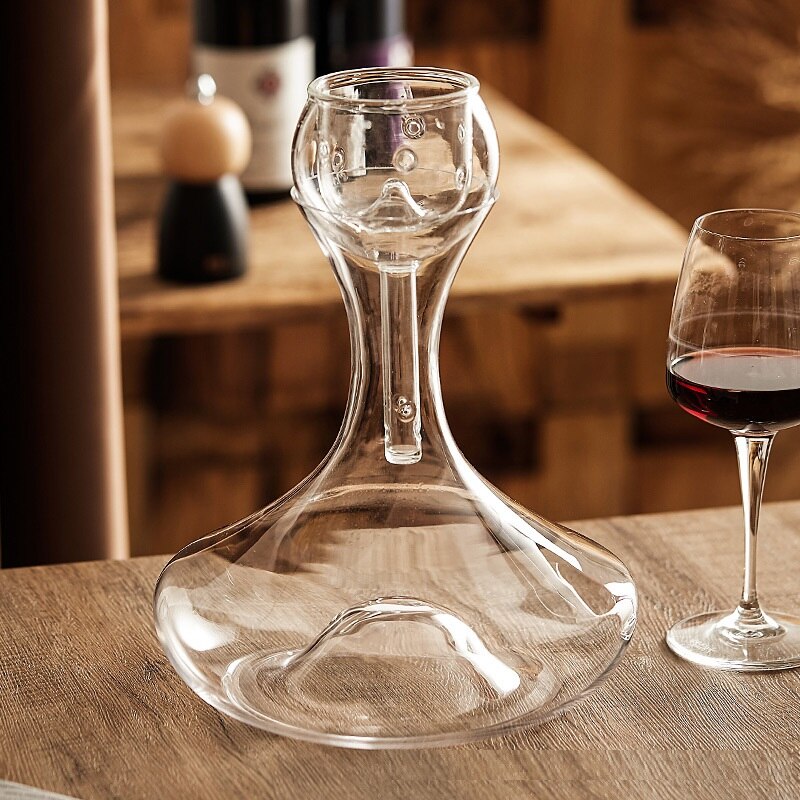 1800ML Big Decanter Handmade Crystal Red Wine Brandy Champagne Glasses Decanter Bottle Jug Pourer Aerator For Family Bar acacuss