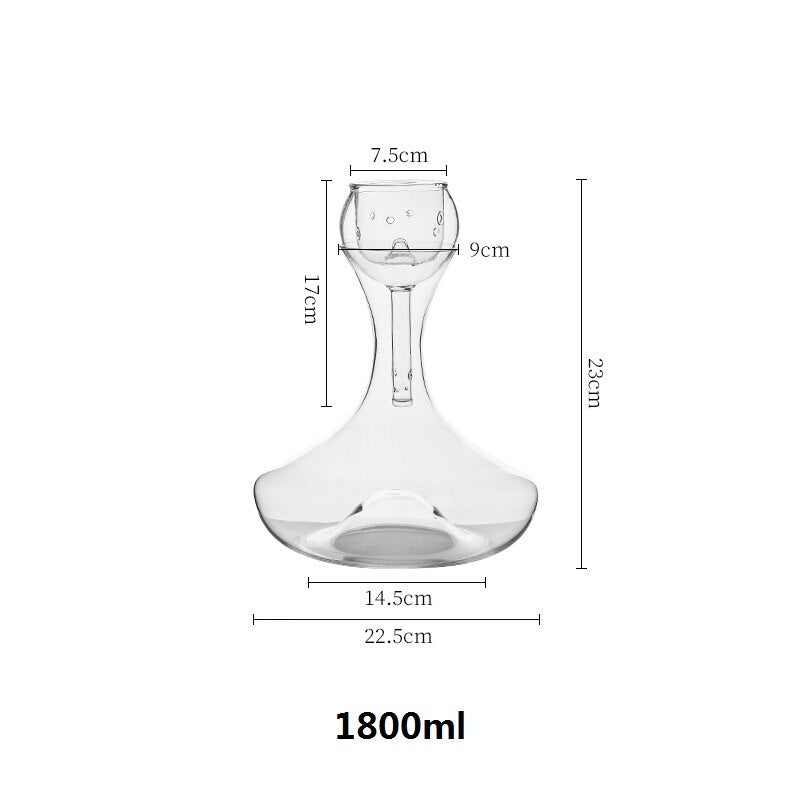 1800ML Big Decanter Handmade Crystal Red Wine Brandy Champagne Glasses Decanter Bottle Jug Pourer Aerator For Family Bar acacuss