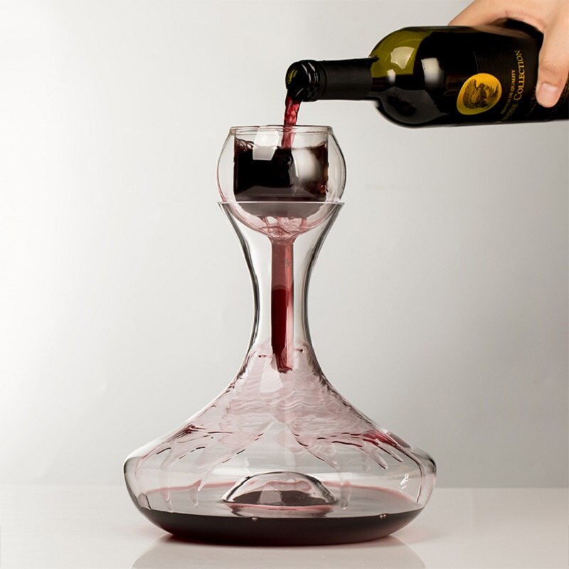 1800ML Big Decanter Handmade Crystal Red Wine Brandy Champagne Glasses Decanter Bottle Jug Pourer Aerator For Family Bar acacuss