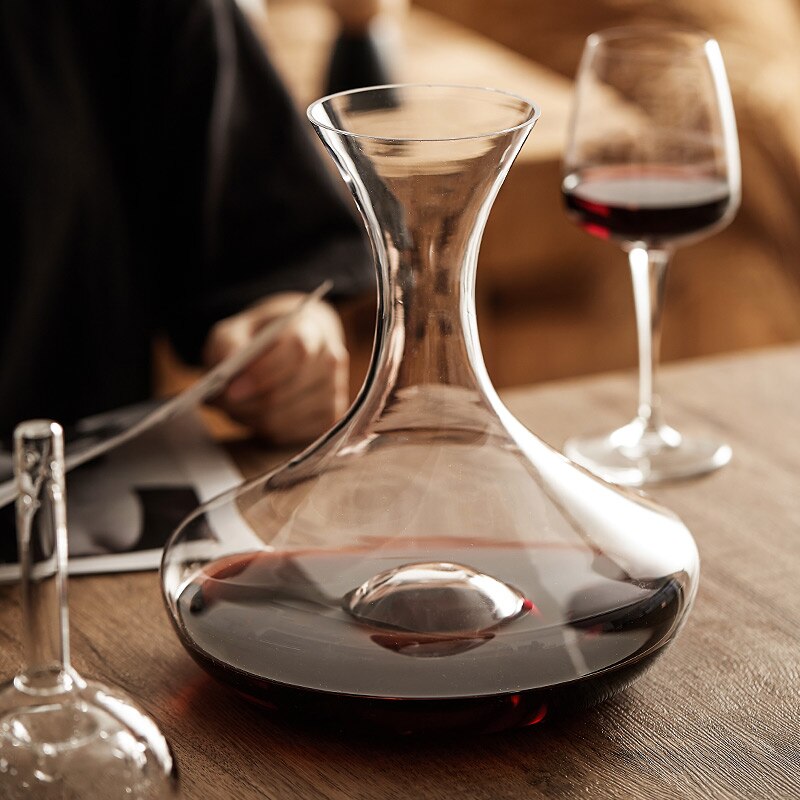 1800ML Big Decanter Handmade Crystal Red Wine Brandy Champagne Glasses Decanter Bottle Jug Pourer Aerator For Family Bar acacuss