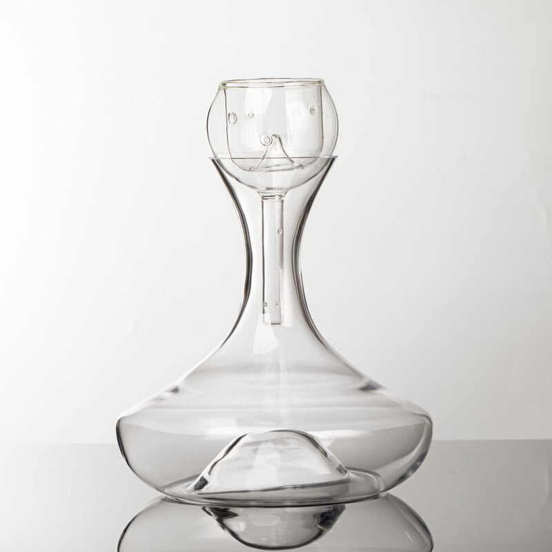 1800ML Big Decanter Handmade Crystal Red Wine Brandy Champagne Glasses Decanter Bottle Jug Pourer Aerator For Family Bar acacuss