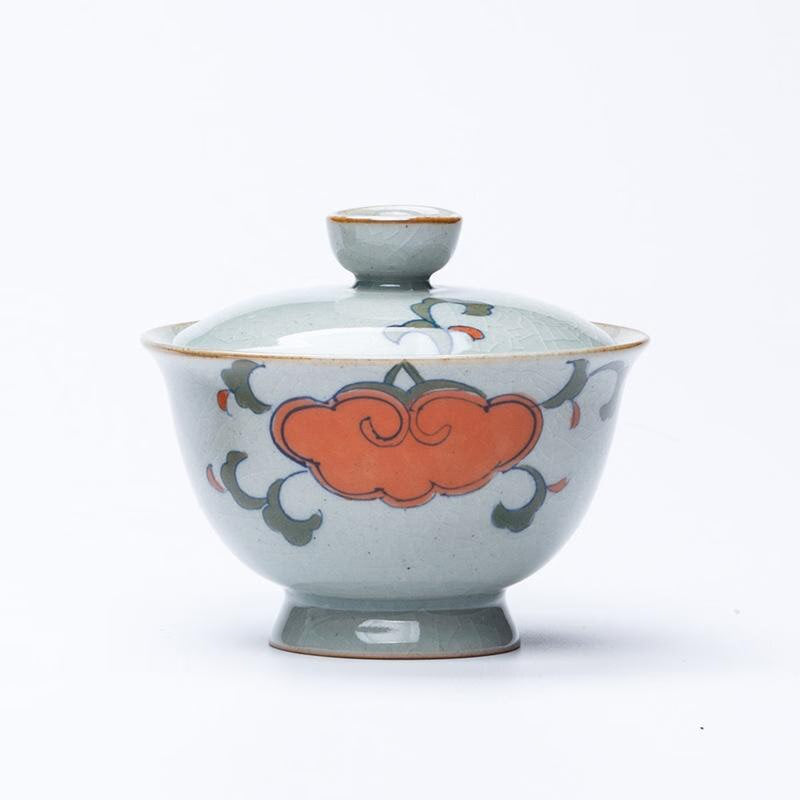 180ml Chinese Gaiwan Teapot Ceramics Kung Fu Tea Set Porcelain Floral Tea Bowl Tea Cups for Travel Teaware Tureen Pu'er Kettle acacuss