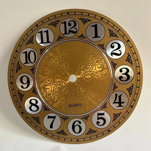 180mm Vintage Aluminium Metal DIY Quartz Wall Clock Dial Face Arabic Numeral Living Room Decorative Home Decor acacuss