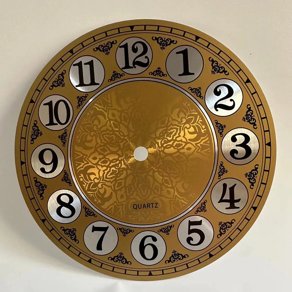 180mm Vintage Aluminium Metal DIY Quartz Wall Clock Dial Face Arabic Numeral Living Room Decorative Home Decor acacuss