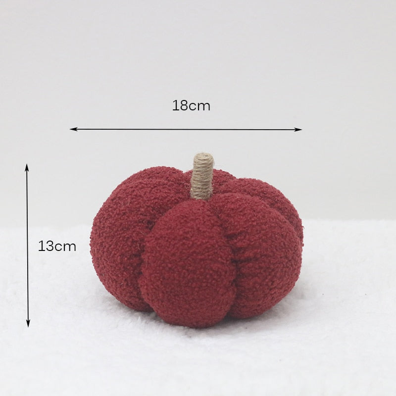 18cm Hand Stuffed Plush Pumpkin Harvest Festival Home Furnishing Cute Plush Pumpkin Decoration Christmas Gift acacuss