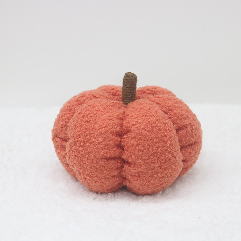 18cm Hand Stuffed Plush Pumpkin Harvest Festival Home Furnishing Cute Plush Pumpkin Decoration Christmas Gift acacuss