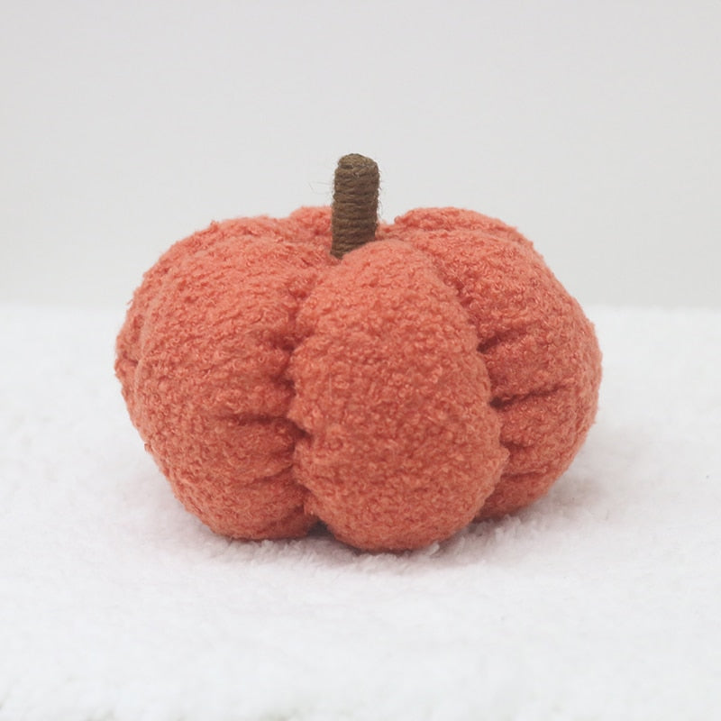 18cm Hand Stuffed Plush Pumpkin Harvest Festival Home Furnishing Cute Plush Pumpkin Decoration Christmas Gift acacuss