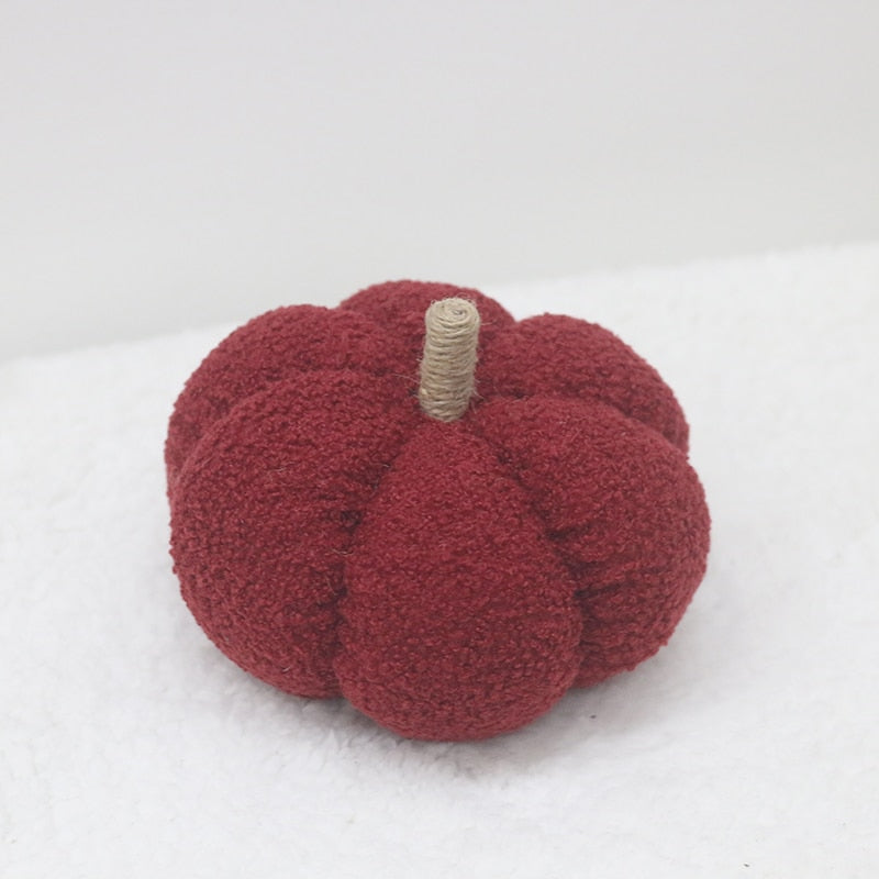 18cm Hand Stuffed Plush Pumpkin Harvest Festival Home Furnishing Cute Plush Pumpkin Decoration Christmas Gift acacuss
