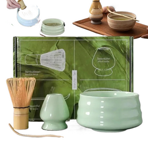 4pcs Japanese Matcha Set Safe Bamboo Whisk Teaspoon Tea Sets Indoor Beverage Shop Tea-making Tools Accessories acacuss