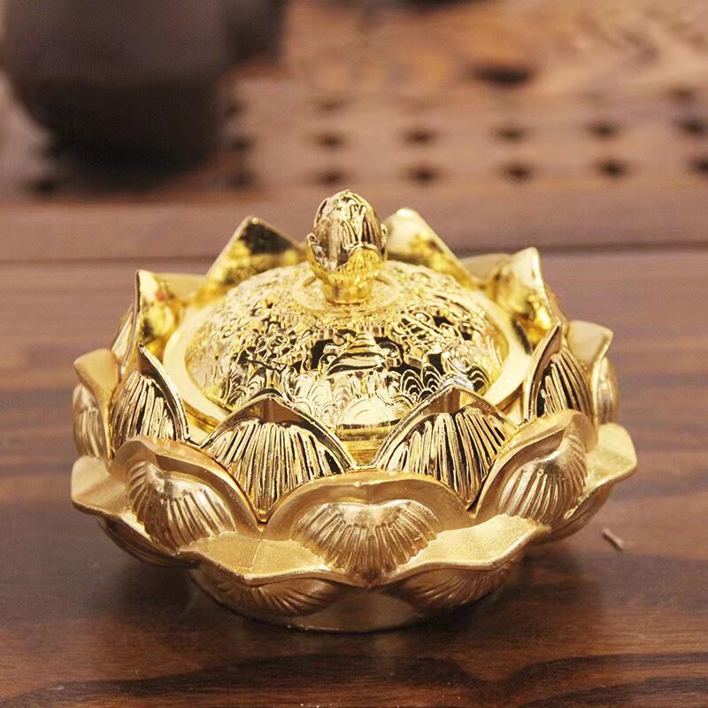 1PC Delicate Bronze Ruyi Plate Copper Incense Burner Stick Holder Zen Garden Temples Studios Home Decor Comfort Incense Burner acacuss