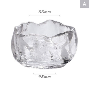 1PC Glass Tea Set Small Wine Cup Tasting Transparent Tea Cups White Wine Cup acacuss