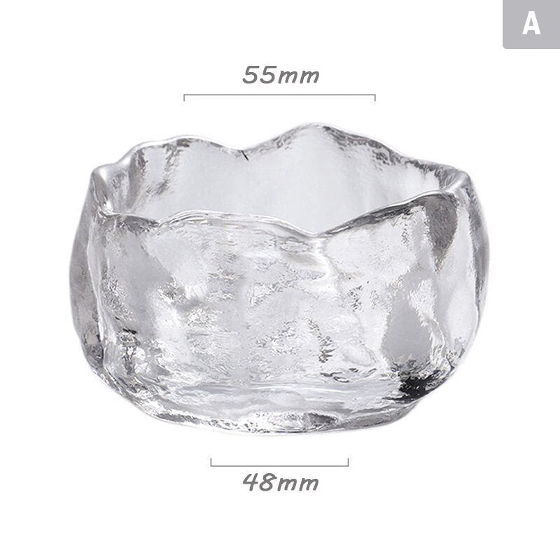 1PC Glass Tea Set Small Wine Cup Tasting Transparent Tea Cups White Wine Cup acacuss