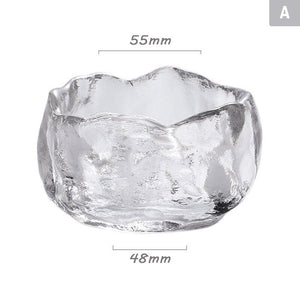 1PC Glass Tea Set Small Wine Cup Tasting Transparent Tea Cups White Wine Cup acacuss