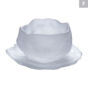 1PC Glass Tea Set Small Wine Cup Tasting Transparent Tea Cups White Wine Cup acacuss