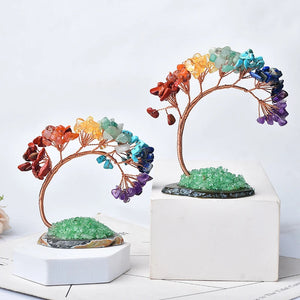1PC Natural Colour Crystal Tree Specimen Agate Reiki Healing Home Decoration Ornaments Lucky Tree DIY gifts Souvenir Gift acacuss