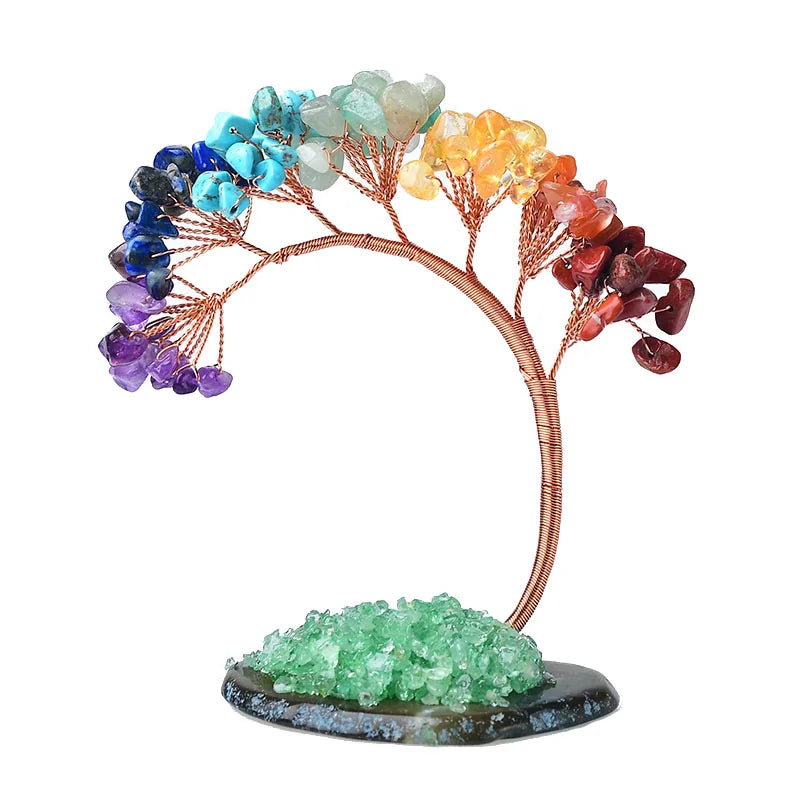 1PC Natural Colour Crystal Tree Specimen Agate Reiki Healing Home Decoration Ornaments Lucky Tree DIY gifts Souvenir Gift acacuss