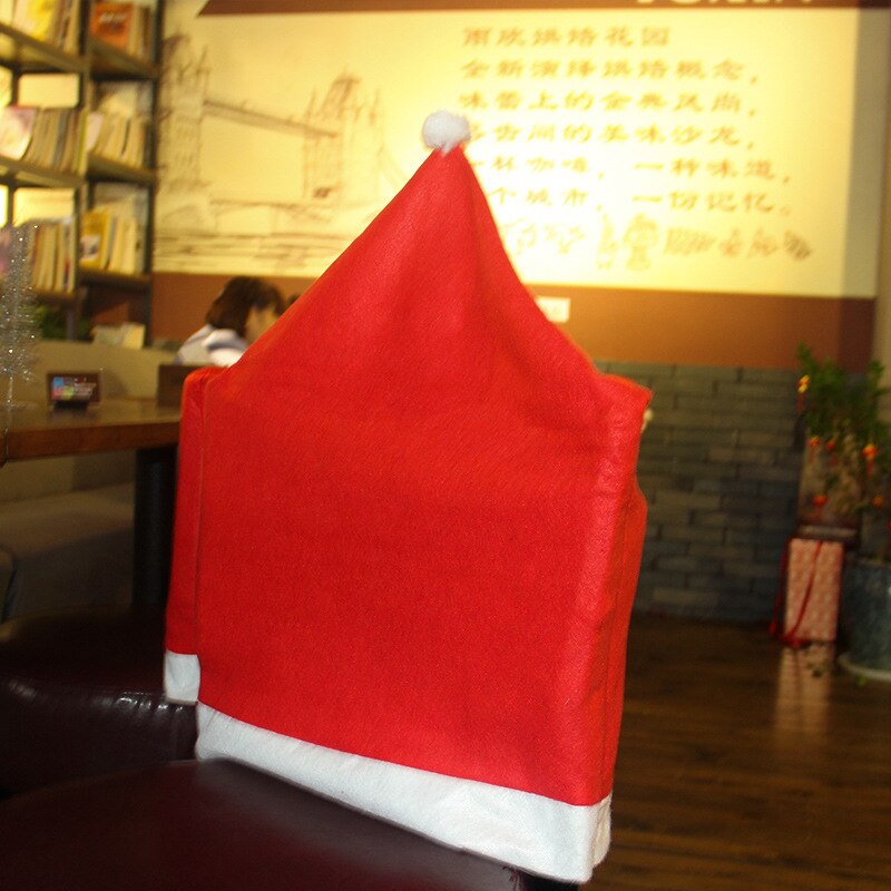 1PC Non-woven Chair Cover Christmas Decoration for Home Table Dinner Chair Back Decor New Year Party Supplies Xmas Navidad 2022 acacuss