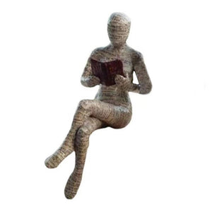 1PC Reading Woman Resin Statue Desktop Decoration Ornament Home Living Room Bedroom Decoration Home Sculpture Ornaments Decor acacuss