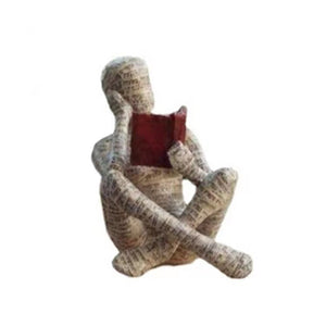 1PC Reading Woman Resin Statue Desktop Decoration Ornament Home Living Room Bedroom Decoration Home Sculpture Ornaments Decor acacuss