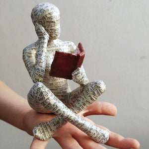1PC Reading Woman Resin Statue Desktop Decoration Ornament Home Living Room Bedroom Decoration Home Sculpture Ornaments Decor acacuss