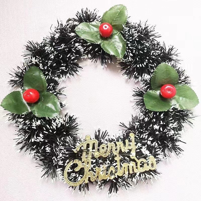 1Pcs Christmas Wreaths Door Hanging Rattan Venue Layout Christmas Decorations Garland for Home Party Decor 2023 New Year acacuss