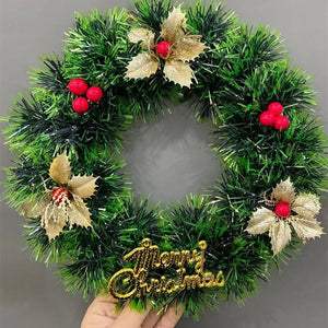 1Pcs Christmas Wreaths Door Hanging Rattan Venue Layout Christmas Decorations Garland for Home Party Decor 2023 New Year acacuss