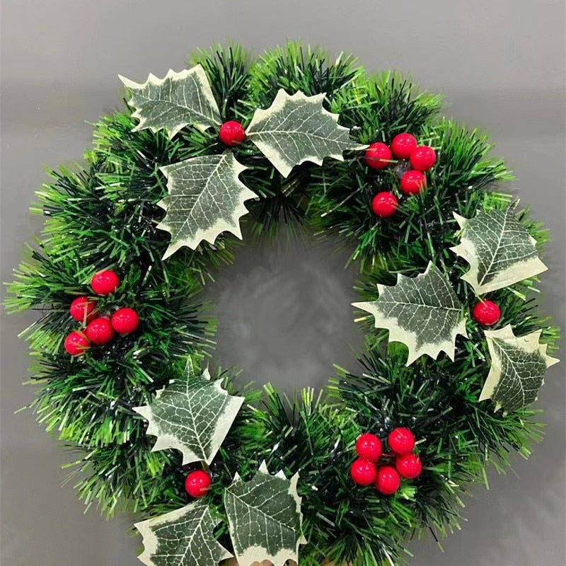 1Pcs Christmas Wreaths Door Hanging Rattan Venue Layout Christmas Decorations Garland for Home Party Decor 2023 New Year acacuss