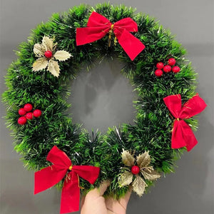 1Pcs Christmas Wreaths Door Hanging Rattan Venue Layout Christmas Decorations Garland for Home Party Decor 2023 New Year acacuss