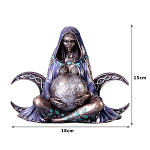 1Pcs Mother Earth Art Statue Resin Craft Millennium Gaia Goddess Outdoor Sculpture Art Garden Decoration Holiday Gift acacuss