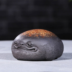 1Pcs Purple sand golden toad tea pet can raise lucky tea to play tea table accessories tea figurine teapets Purple Clay Zen acacuss