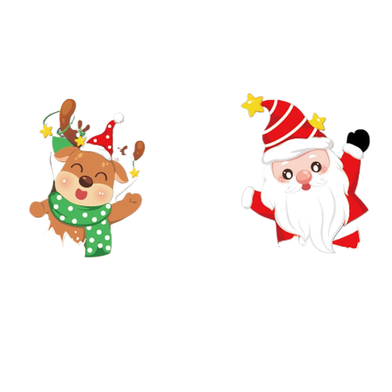 1Set Santa Claus Snowman Elk Window Stickers Snowflake Electrostatic Wall Sticker Christmas Decoration For Home New Year acacuss