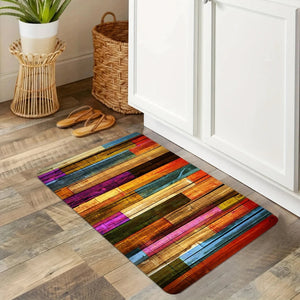 1pc, Colorful Geometric Printed Floor Mat, Home Kitchen Non-slip Oil-proof Floor Mat, Kitchen Indoor Floor Runner Rug acacuss
