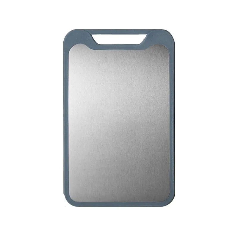 1pc Cutting Board Two Sides Of Stainless Steel and Plastic Dual-purpose Multifunctional Cut Vegetables and Meat Chopping Board acacuss