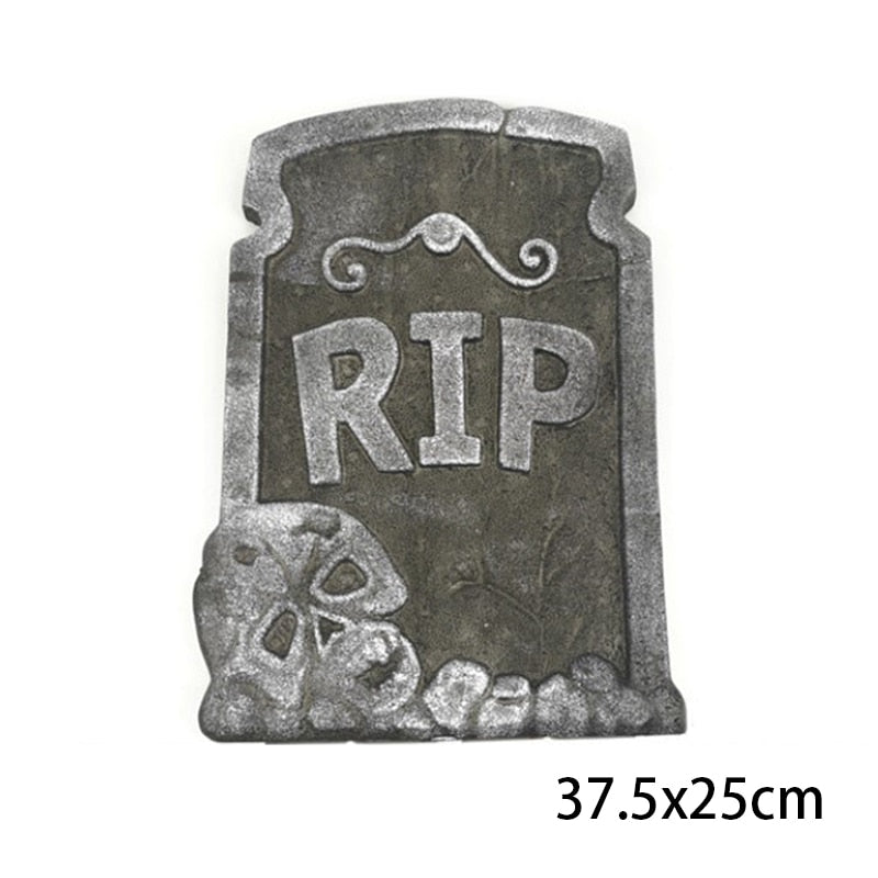 1pc Foam Skeleton Halloween Decorations for Home Grave Bat Party Supplies Halloween Accessories Horror House Props Rip Tombstone acacuss
