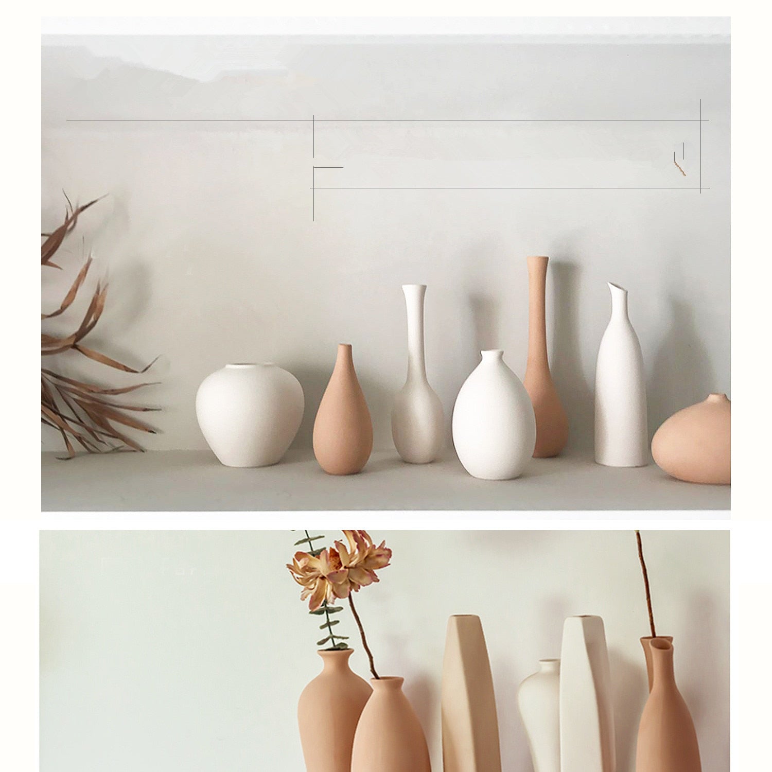 1pc Frosted Ceramic Vase Home Decoration CeramicFlower Vase Photography Props acacuss