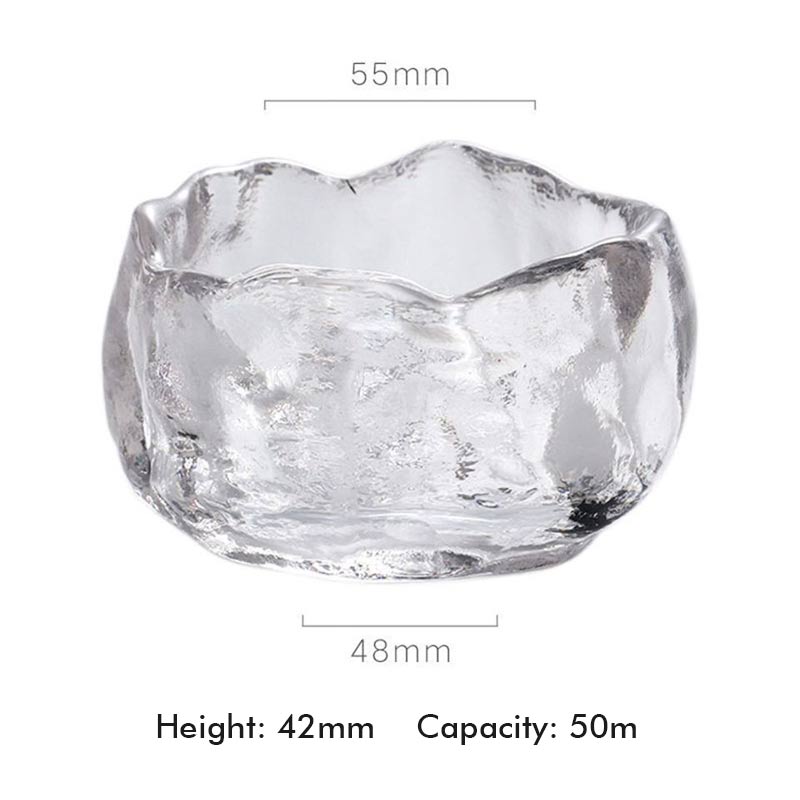1pc Japanese Style Glass Cup Tasting Transparent/Frozen Tea Cups Kongfu Master Teacup White Wine Cup  water pipe glass acacuss