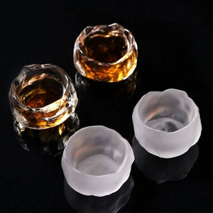 1pc Japanese Style Glass Cup Tasting Transparent/Frozen Tea Cups White Wine Cup Kongfu Master Teacup acacuss