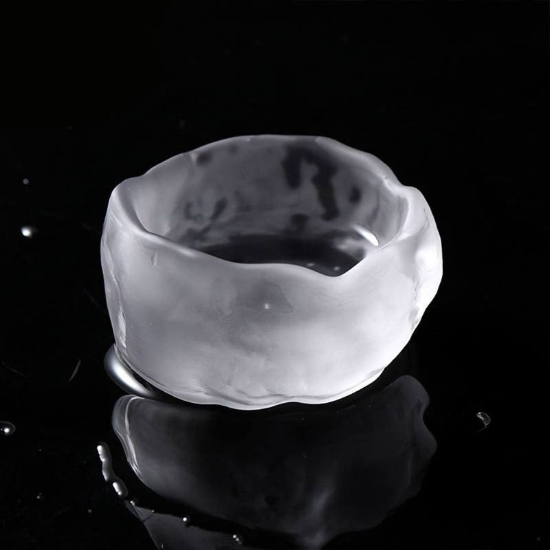 1pc Japanese Style Glass Cup Tasting Transparent/Frozen Tea Cups White Wine Cup Kongfu Master Teacup acacuss